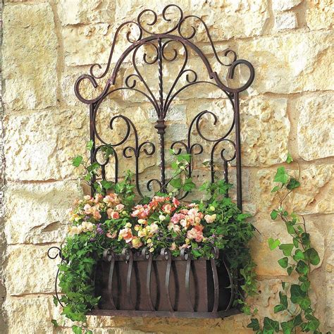 ornate metal window boxes|metal window baskets.